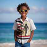 Egyptian Armed Forces Kid Hawaiian Shirt Military Pharaoh Pyramids Egyptian Hieroglyphs