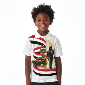 Egyptian Armed Forces Kid Polo Shirt Military Pharaoh Pyramids Egyptian Hieroglyphs
