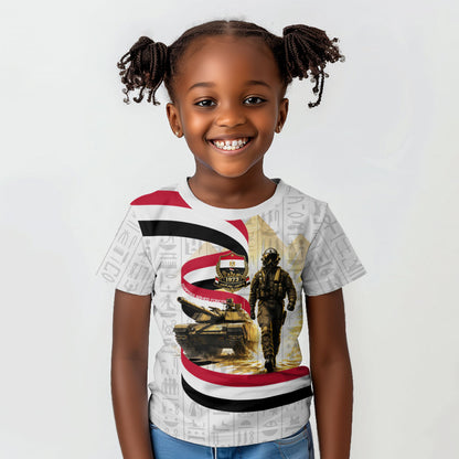 Egyptian Armed Forces Kid T shirt Military Pharaoh Pyramids Egyptian Hieroglyphs