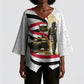 Egyptian Armed Forces Kimono Sleeve Blouse Military Pharaoh Pyramids Egyptian Hieroglyphs