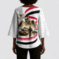 Egyptian Armed Forces Kimono Sleeve Blouse Military Pharaoh Pyramids Egyptian Hieroglyphs