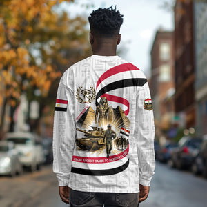 Egyptian Armed Forces Long Sleeve Shirt Military Pharaoh Pyramids Egyptian Hieroglyphs