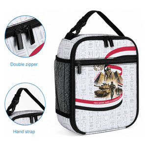Egyptian Armed Forces Lunch Bag Military Pharaoh Pyramids Egyptian Hieroglyphs