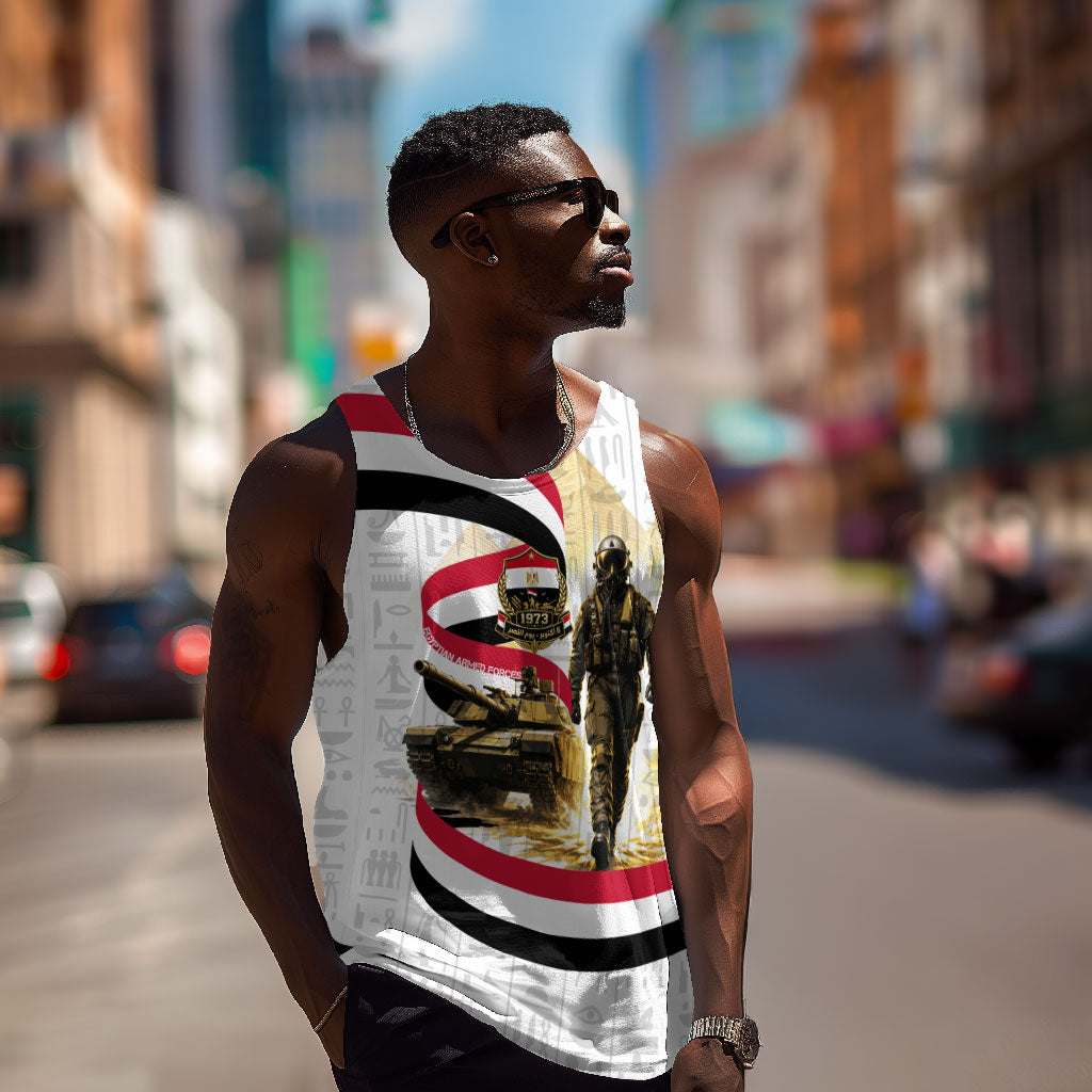 Egyptian Armed Forces Men Tank Top Military Pharaoh Pyramids Egyptian Hieroglyphs