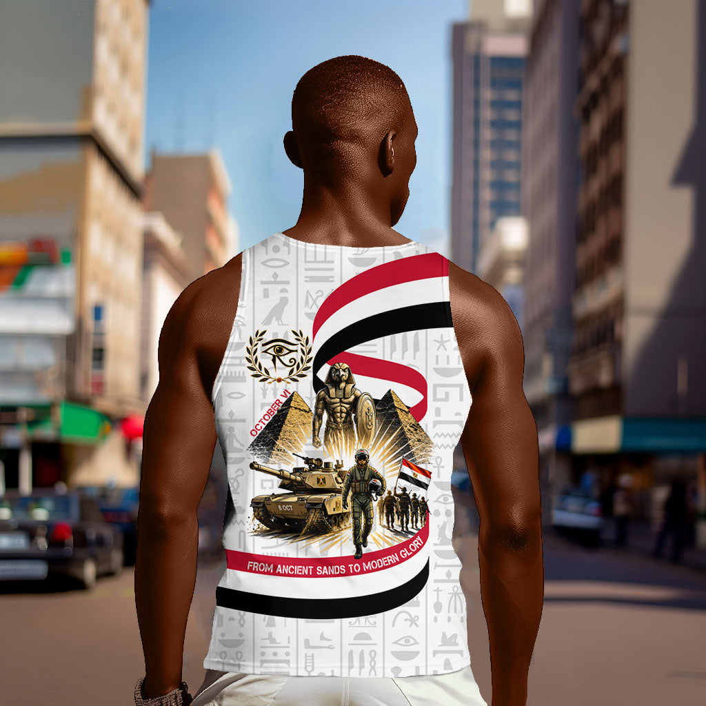 Egyptian Armed Forces Men Tank Top Military Pharaoh Pyramids Egyptian Hieroglyphs
