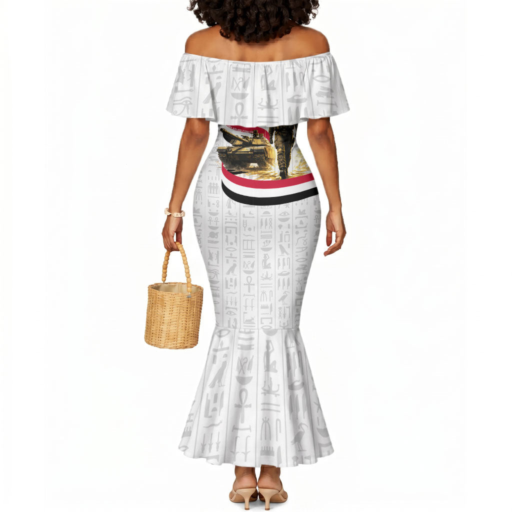 Egyptian Armed Forces Mermaid Dress Military Pharaoh Pyramids Egyptian Hieroglyphs
