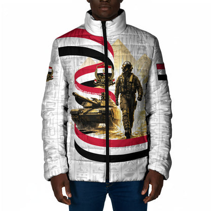 Egyptian Armed Forces Padded Jacket Military Pharaoh Pyramids Egyptian Hieroglyphs