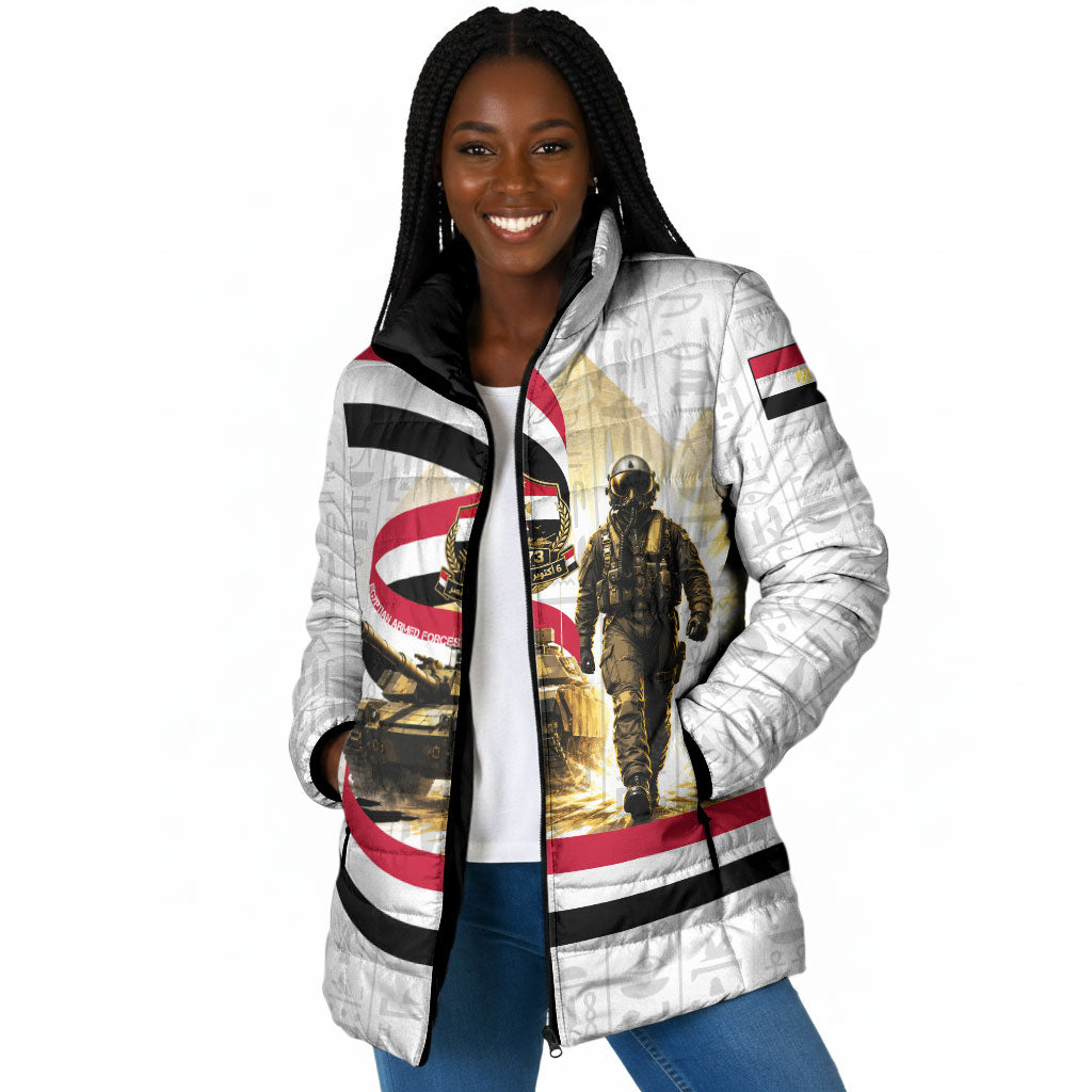 Egyptian Armed Forces Padded Jacket Military Pharaoh Pyramids Egyptian Hieroglyphs