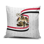 Egyptian Armed Forces Pillow Cover Military Pharaoh Pyramids Egyptian Hieroglyphs