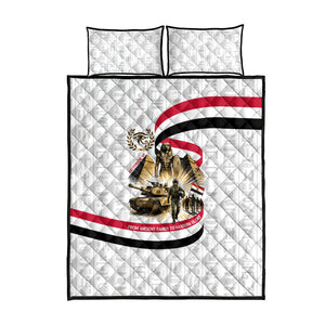 Egyptian Armed Forces Quilt Bed Set Military Pharaoh Pyramids Egyptian Hieroglyphs