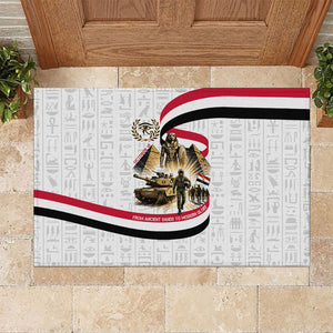 Egyptian Armed Forces Rubber Doormat Military Pharaoh Pyramids Egyptian Hieroglyphs