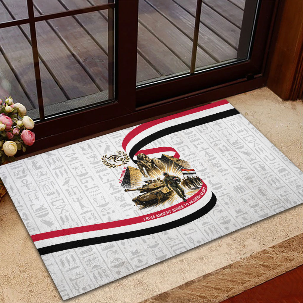 Egyptian Armed Forces Rubber Doormat Military Pharaoh Pyramids Egyptian Hieroglyphs