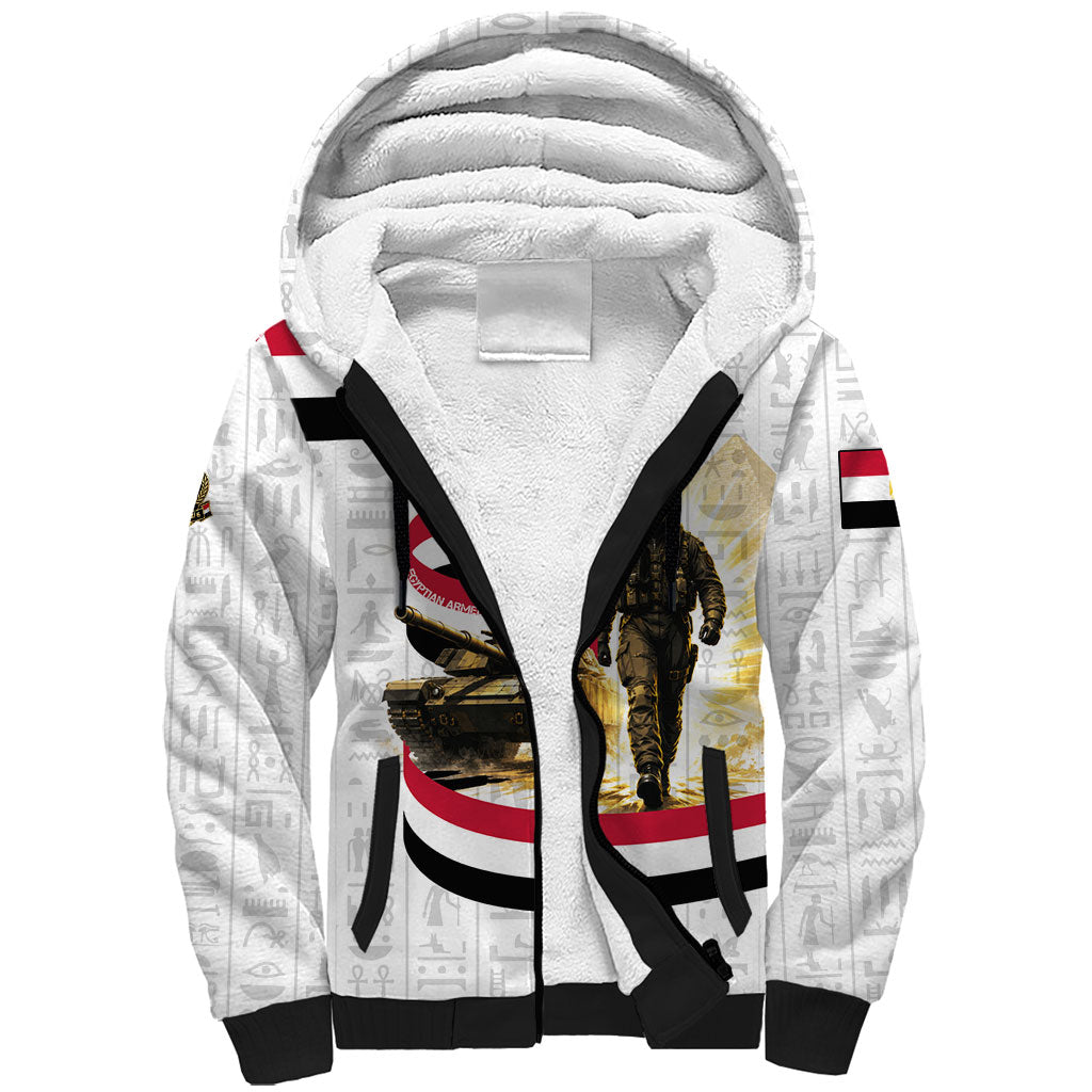 Egyptian Armed Forces Sherpa Hoodie Military Pharaoh Pyramids Egyptian Hieroglyphs
