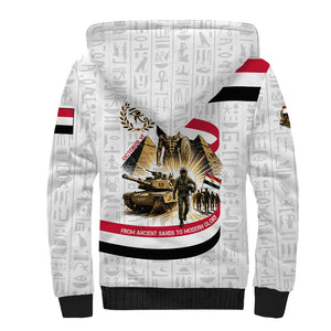 Egyptian Armed Forces Sherpa Hoodie Military Pharaoh Pyramids Egyptian Hieroglyphs