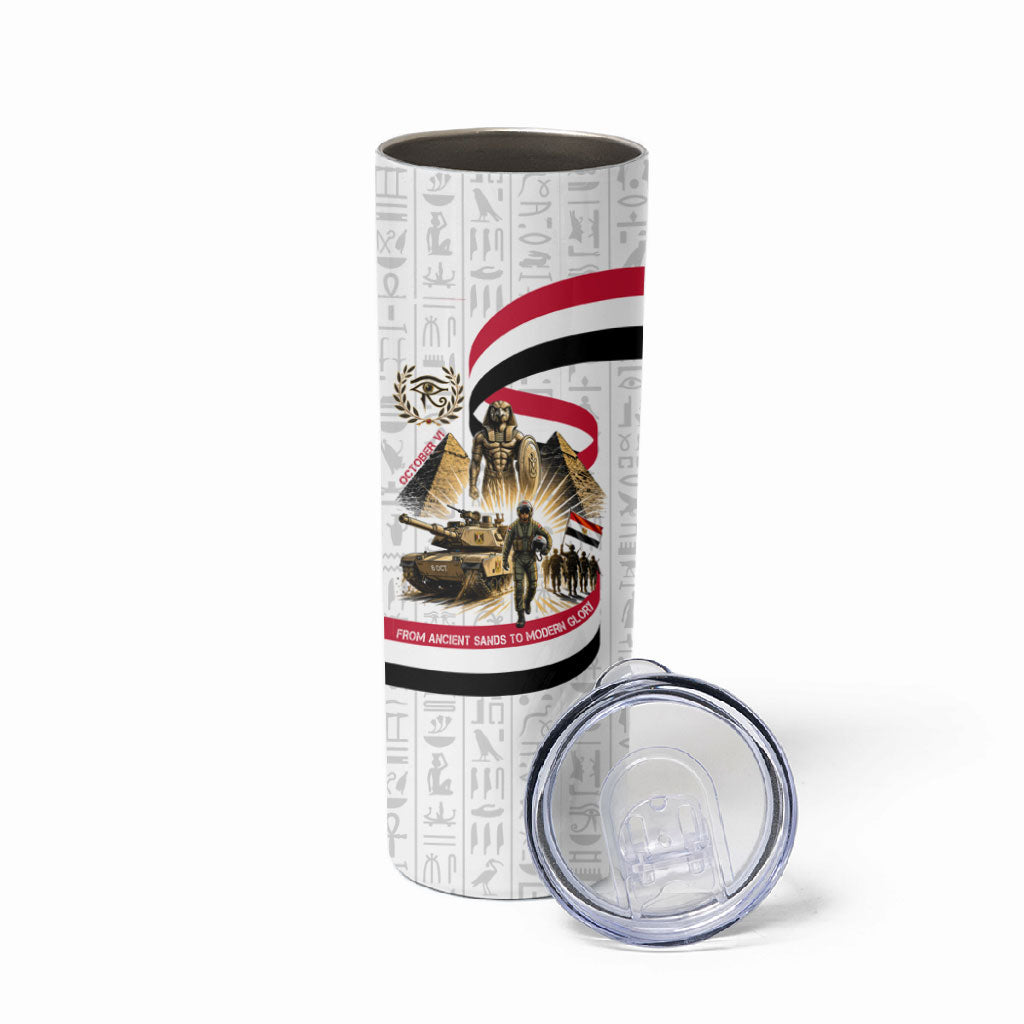 Egyptian Armed Forces Skinny Tumbler Military Pharaoh Pyramids Egyptian Hieroglyphs
