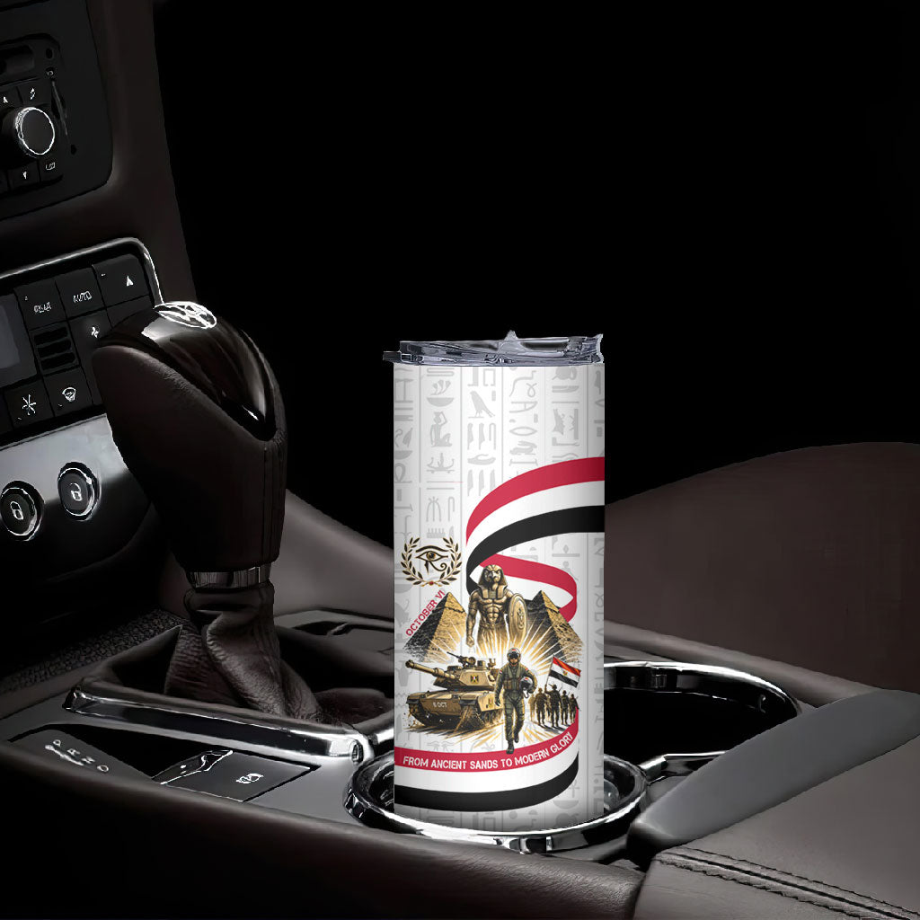 Egyptian Armed Forces Skinny Tumbler Military Pharaoh Pyramids Egyptian Hieroglyphs