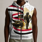 Egyptian Armed Forces Sleeveless Zip Hoodie Military Pharaoh Pyramids Egyptian Hieroglyphs