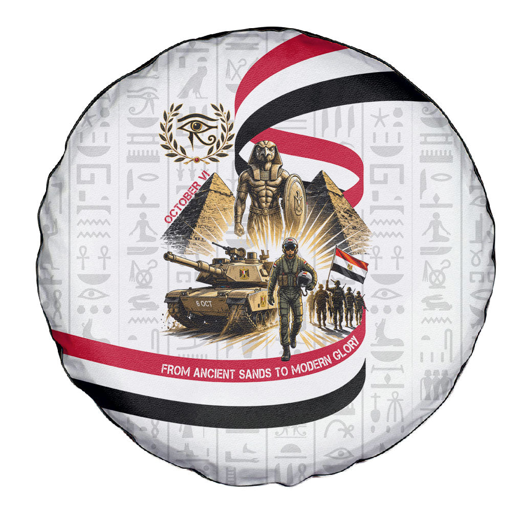 Egyptian Armed Forces Spare Tire Cover Military Pharaoh Pyramids Egyptian Hieroglyphs