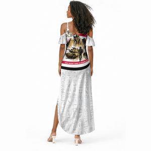Egyptian Armed Forces Summer Maxi Dress Military Pharaoh Pyramids Egyptian Hieroglyphs