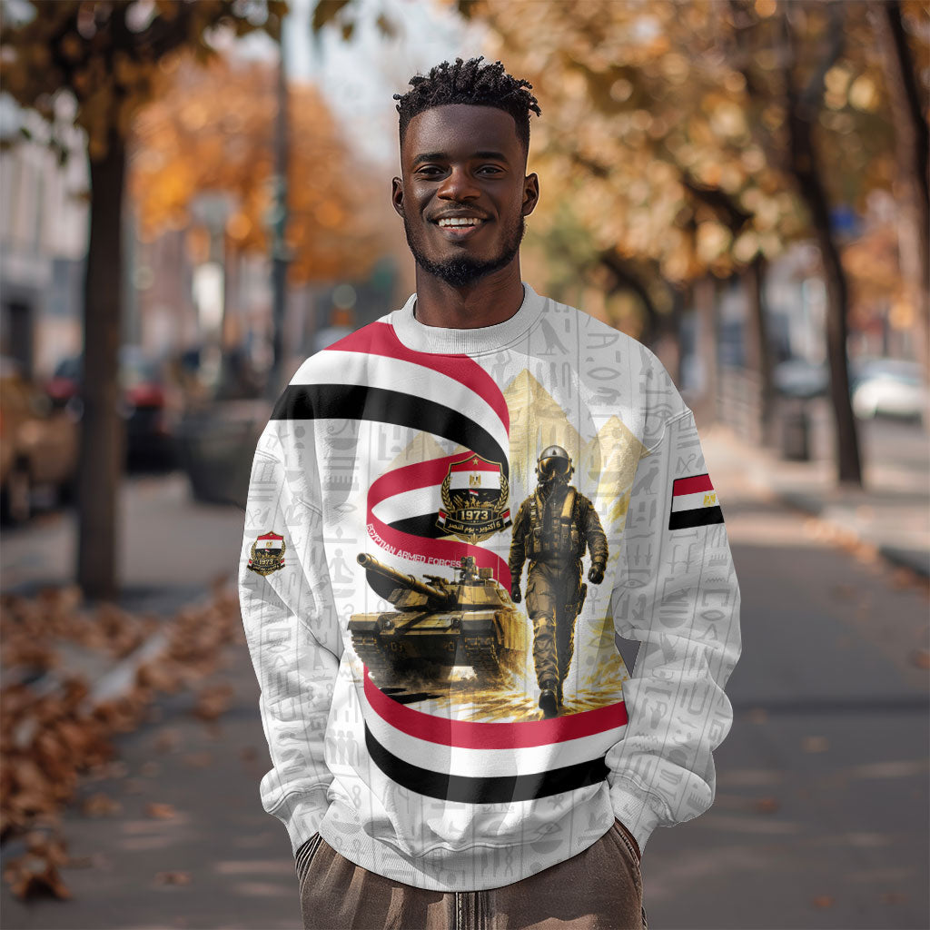 Egyptian Armed Forces Sweatshirt Military Pharaoh Pyramids Egyptian Hieroglyphs