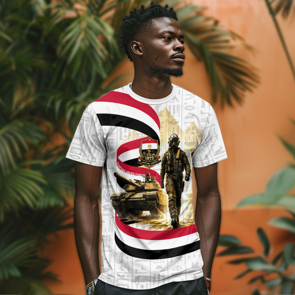 Egyptian Armed Forces T shirt Military Pharaoh Pyramids Egyptian Hieroglyphs