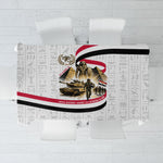 Egyptian Armed Forces Tablecloth Military Pharaoh Pyramids Egyptian Hieroglyphs
