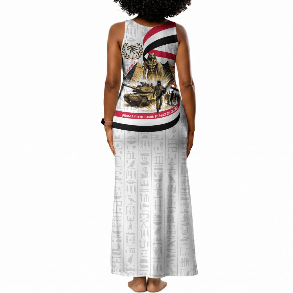 Egyptian Armed Forces Tank Maxi Dress Military Pharaoh Pyramids Egyptian Hieroglyphs