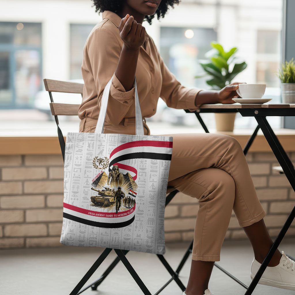 Egyptian Armed Forces Tote Bag Military Pharaoh Pyramids Egyptian Hieroglyphs