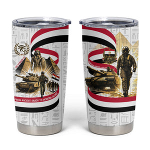 Egyptian Armed Forces Tumbler Cup Military Pharaoh Pyramids Egyptian Hieroglyphs