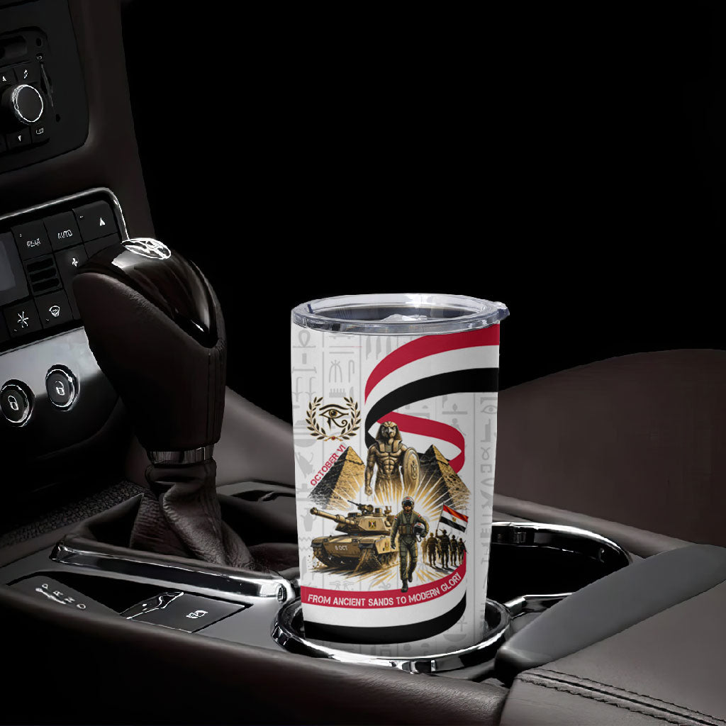 Egyptian Armed Forces Tumbler Cup Military Pharaoh Pyramids Egyptian Hieroglyphs