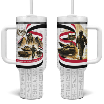 Egyptian Armed Forces Tumbler With Handle Military Pharaoh Pyramids Egyptian Hieroglyphs