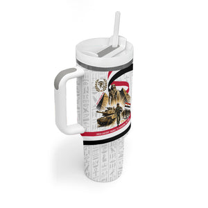 Egyptian Armed Forces Tumbler With Handle Military Pharaoh Pyramids Egyptian Hieroglyphs