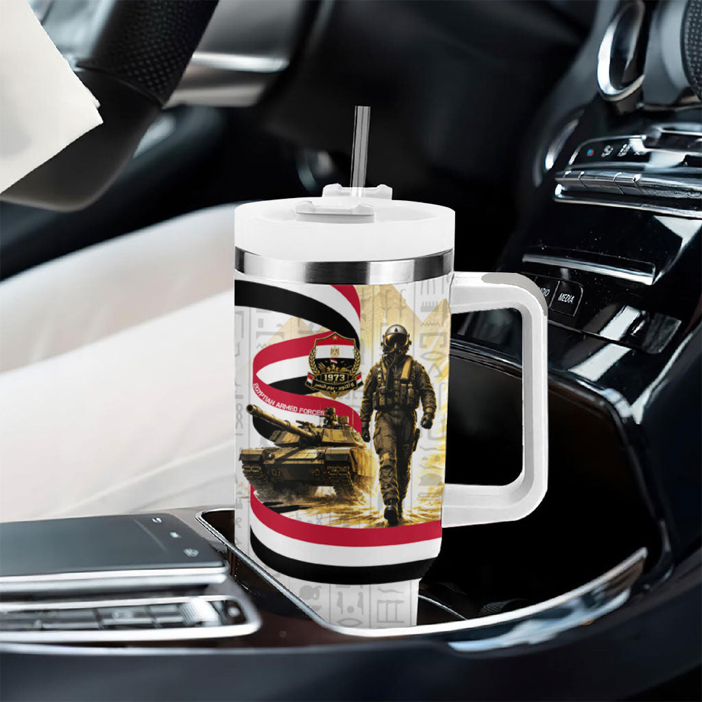 Egyptian Armed Forces Tumbler With Handle Military Pharaoh Pyramids Egyptian Hieroglyphs