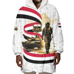 Egyptian Armed Forces Wearable Blanket Hoodie Military Pharaoh Pyramids Egyptian Hieroglyphs