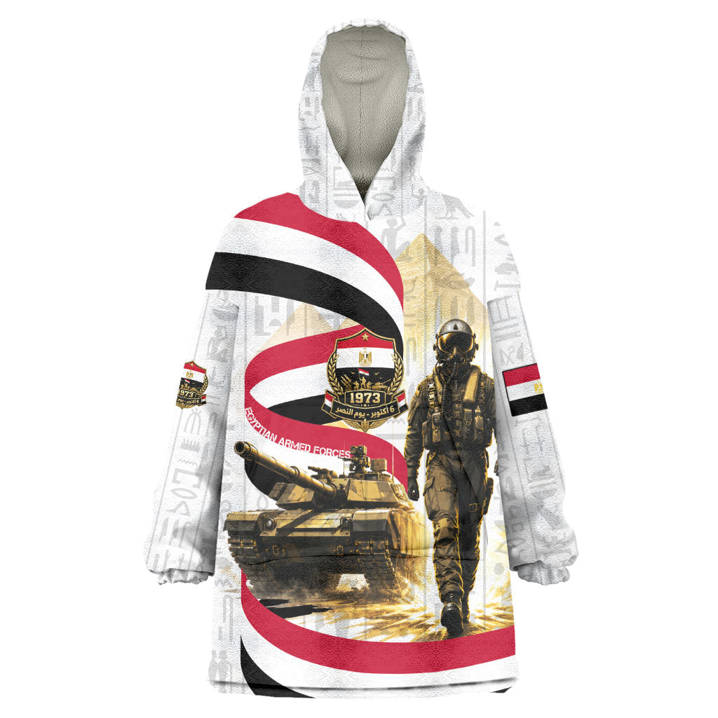 Egyptian Armed Forces Wearable Blanket Hoodie Military Pharaoh Pyramids Egyptian Hieroglyphs
