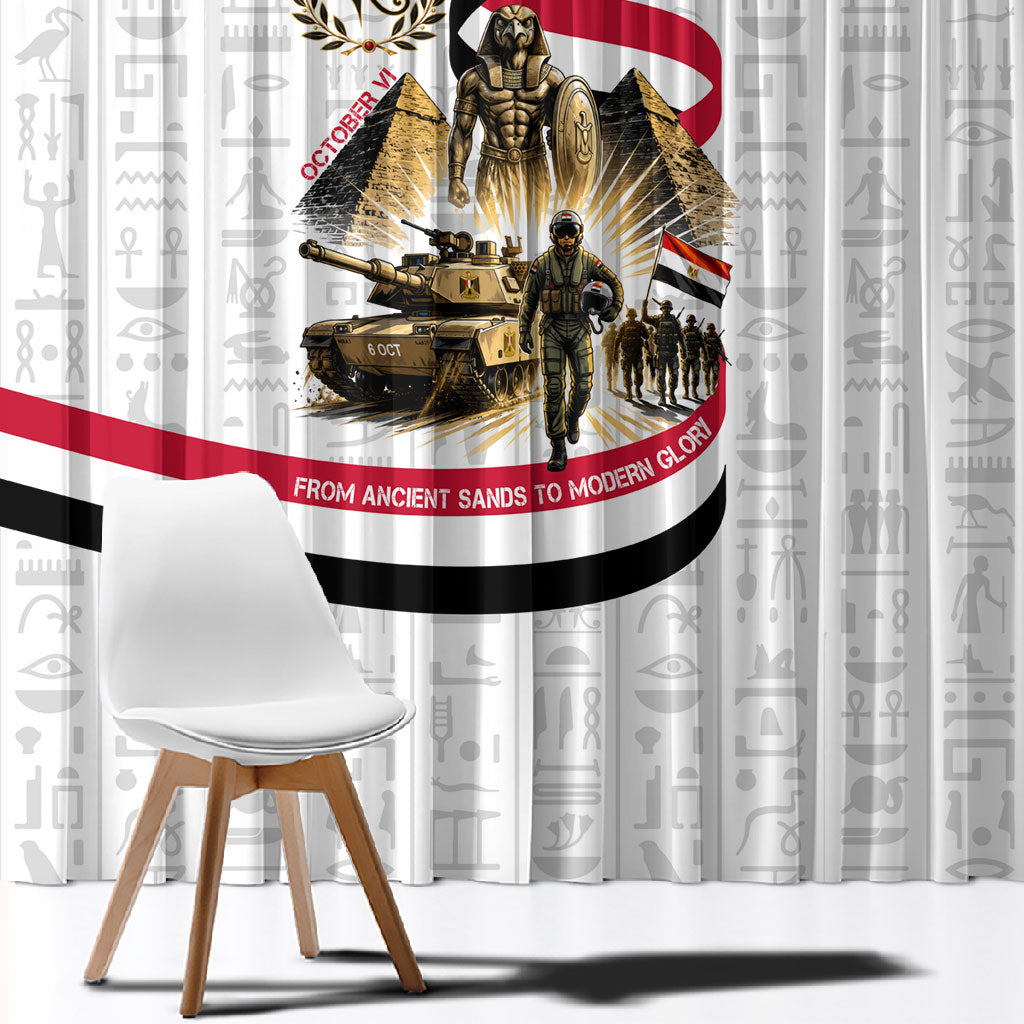 Egyptian Armed Forces Window Curtain Military Pharaoh Pyramids Egyptian Hieroglyphs