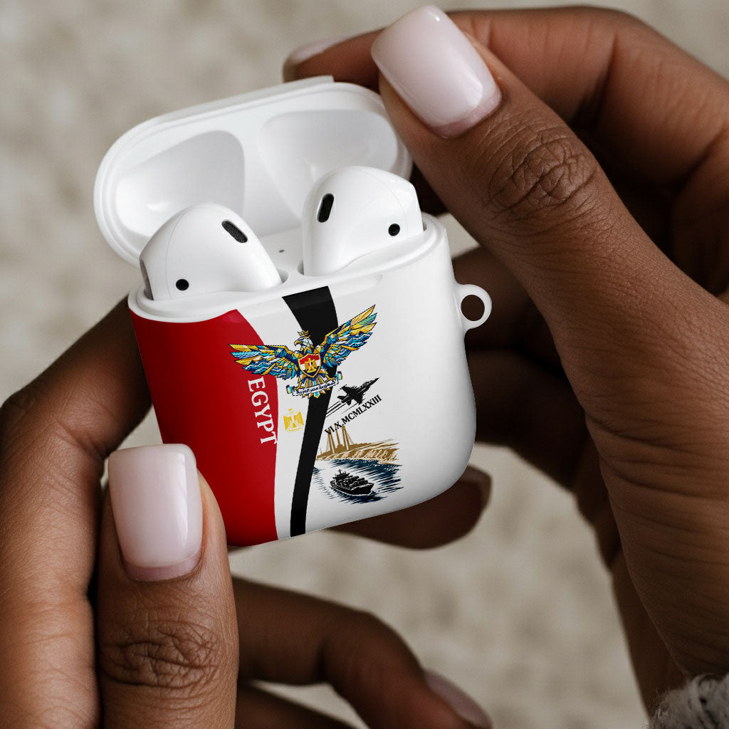 Egyptian Armed Forces AirPods Case Military Flag Jet Fighter - Suez Canal - Eagle Of Saladin