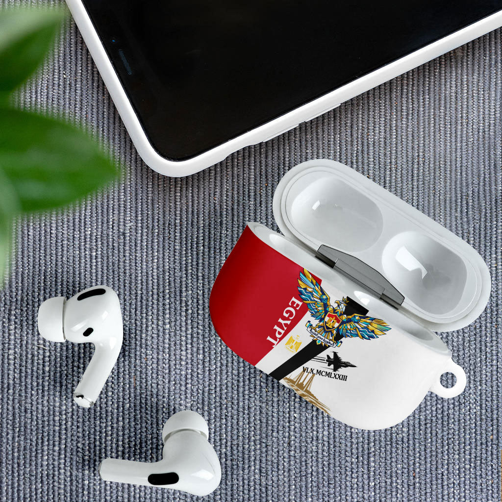 Egyptian Armed Forces AirPods Case Military Flag Jet Fighter - Suez Canal - Eagle Of Saladin