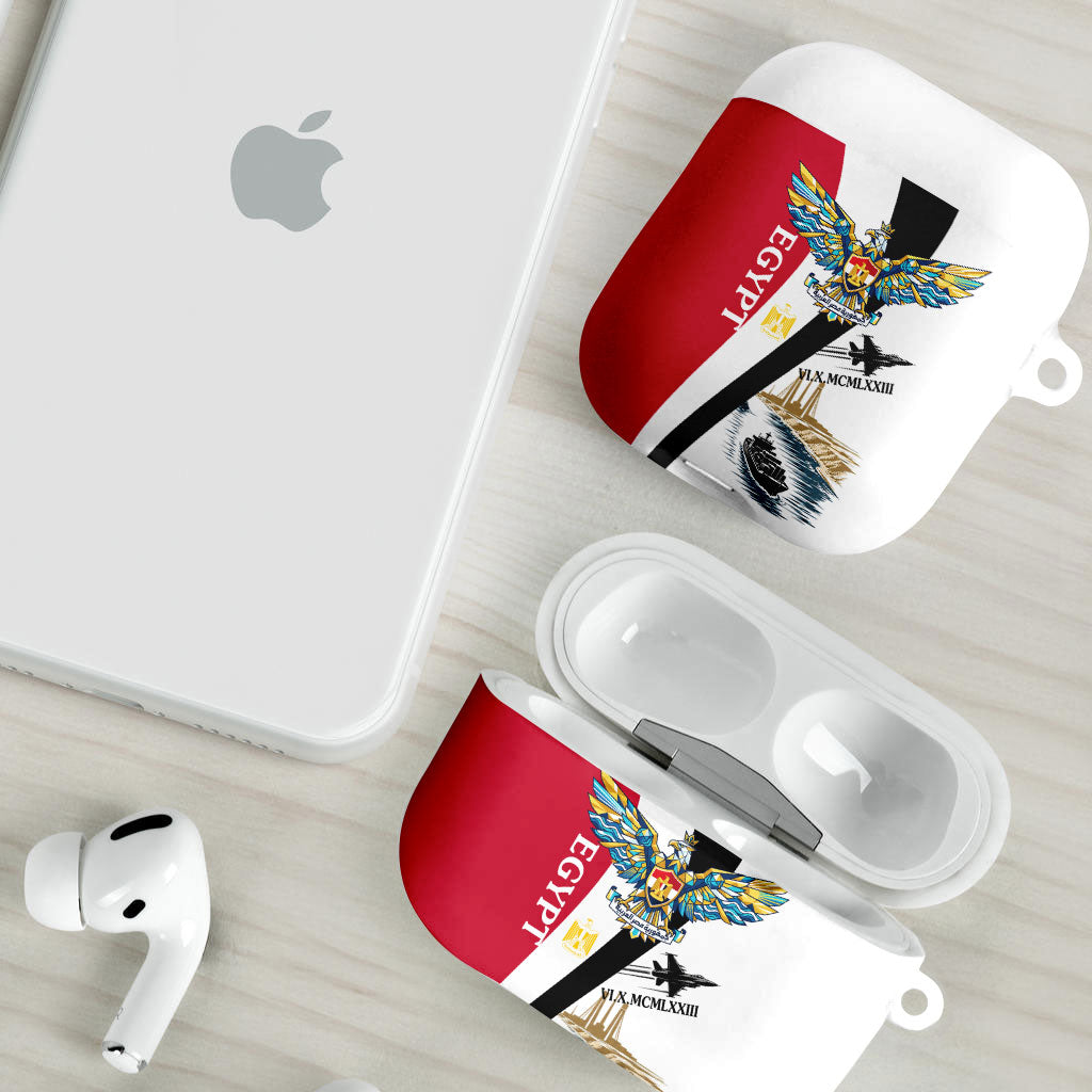 Egyptian Armed Forces AirPods Case Military Flag Jet Fighter - Suez Canal - Eagle Of Saladin