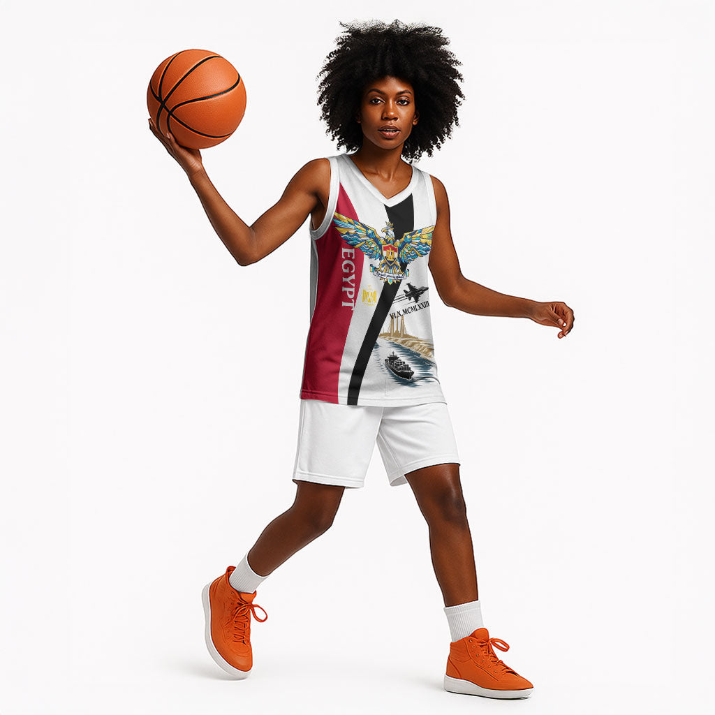 Egyptian Armed Forces Basketball Jersey Military Flag Jet Fighter - Suez Canal - Eagle Of Saladin