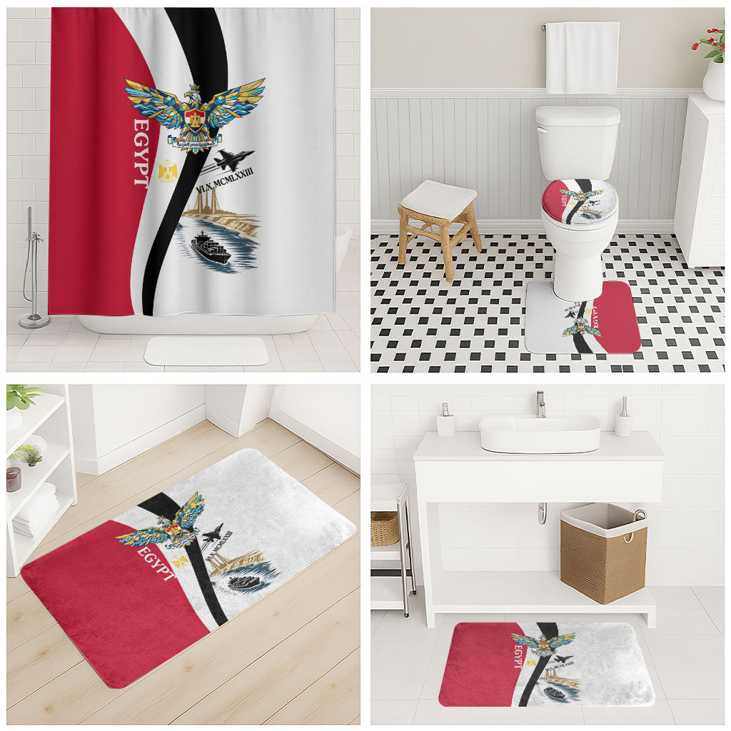 Egyptian Armed Forces Bathroom Set Military Flag Jet Fighter - Suez Canal - Eagle Of Saladin