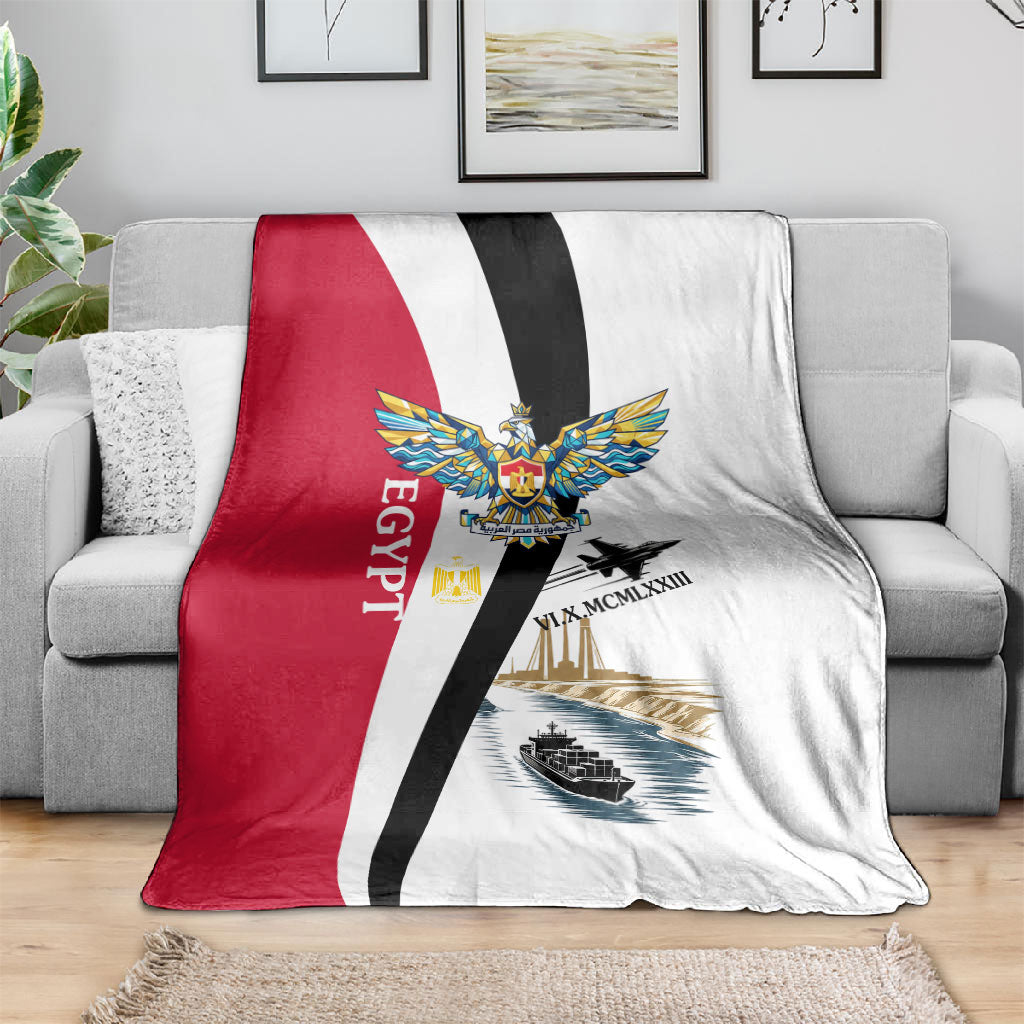 Egyptian Armed Forces Blanket Military Flag Jet Fighter - Suez Canal - Eagle Of Saladin