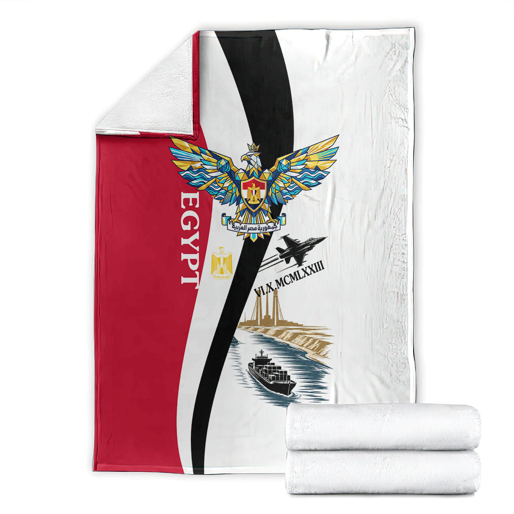 Egyptian Armed Forces Blanket Military Flag Jet Fighter - Suez Canal - Eagle Of Saladin