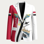 Egyptian Armed Forces Blazer Military Flag Jet Fighter - Suez Canal - Eagle Of Saladin
