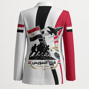Egyptian Armed Forces Blazer Military Flag Jet Fighter - Suez Canal - Eagle Of Saladin