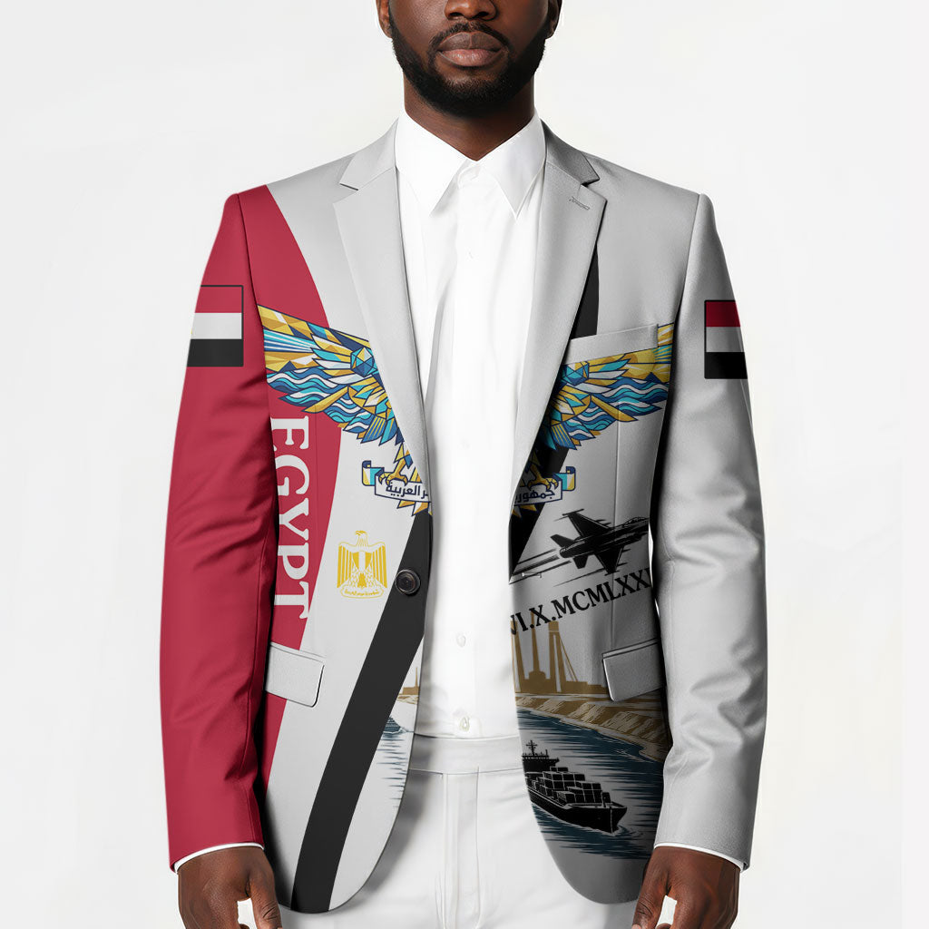 Egyptian Armed Forces Blazer Military Flag Jet Fighter - Suez Canal - Eagle Of Saladin