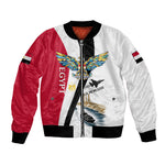 Egyptian Armed Forces Bomber Jacket Military Flag Jet Fighter - Suez Canal - Eagle Of Saladin