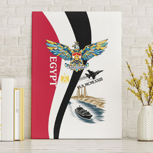 Egyptian Armed Forces Canvas Wall Art Military Flag Jet Fighter - Suez Canal - Eagle Of Saladin
