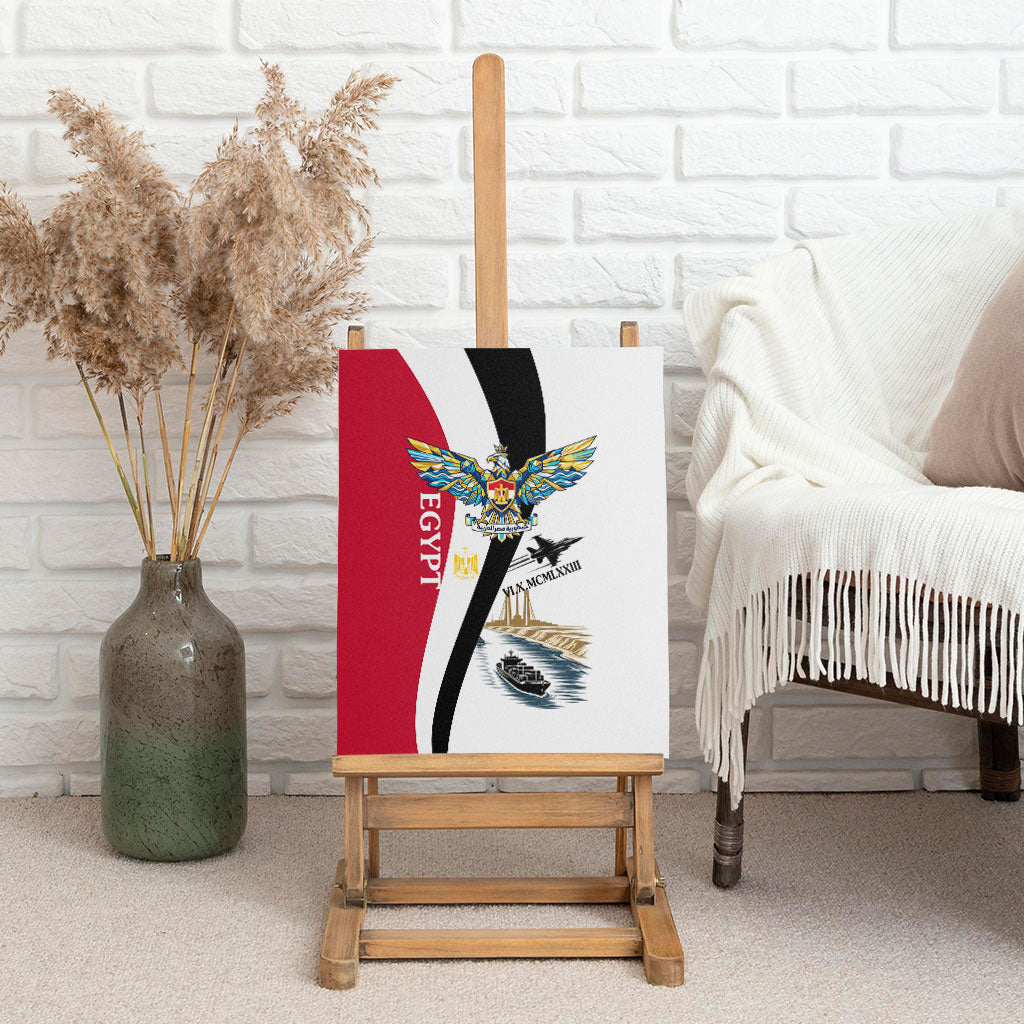 Egyptian Armed Forces Canvas Wall Art Military Flag Jet Fighter - Suez Canal - Eagle Of Saladin