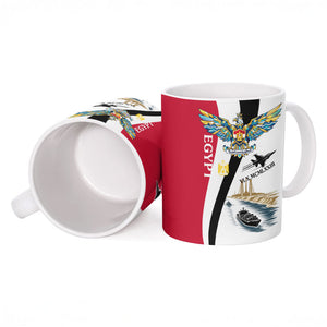 Egyptian Armed Forces Ceramic Mug Military Flag Jet Fighter - Suez Canal - Eagle Of Saladin